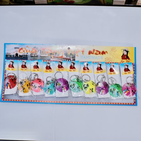 Set móc khóa nón lá đủ màu