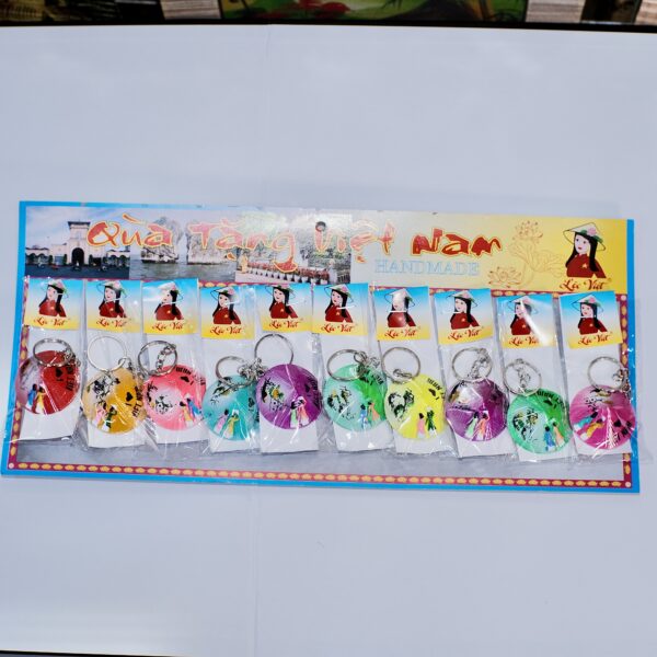 Set móc khóa nón lá đủ màu