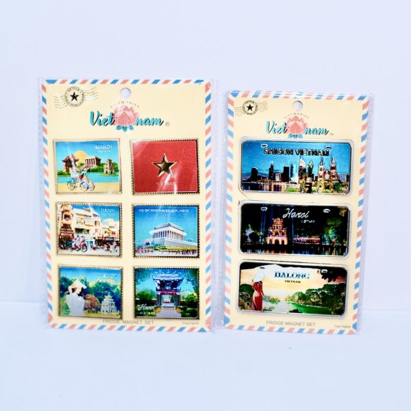 Set nam châm tủ lạnh chữ nhật danh lam thắng cảnh