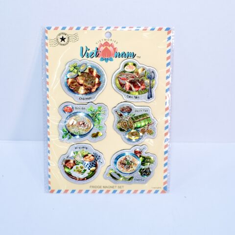 Set nam châm tủ lạnh món ăn VN
