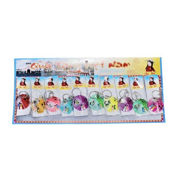 Colorful Conical Hat Keychain Set